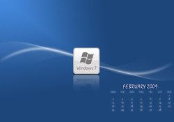 Calander of February in Windows Seven