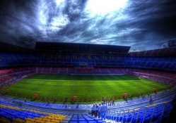 soccer stadium for FC barcelona hdr