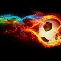 neon fire soccer ball