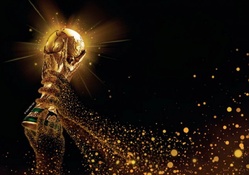 World cup trophy art
