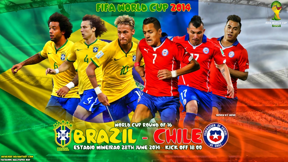 BRAZIL _ CHILE WORLD CUP 2014 ROUND OF 16