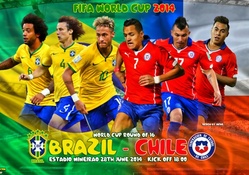 BRAZIL _ CHILE WORLD CUP 2014 ROUND OF 16