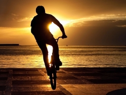 Bike in the sunset