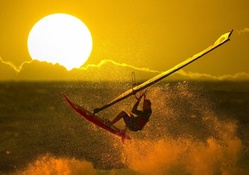 Windsurfing at Sunset