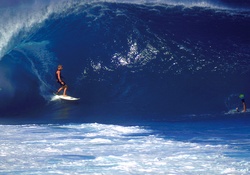 Surfing at Pipeline Hawaii
