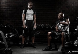Weight Room; Ray and CP3