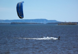 Kite surfing on Lake Superior