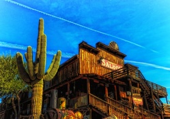 old time saloon in an arizona desert hdr