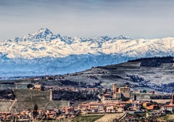magnificent panorama of piemonte italy hdr