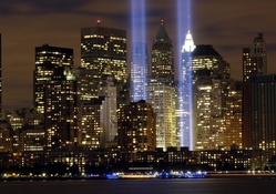 memorial beams of light in new york city