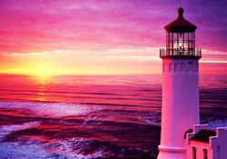 Splendor lighthouse in sunset