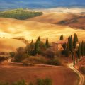 farms in a tuscan landscape