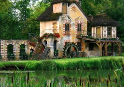 beautiful watermill in france