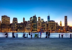 view of downtown manhattan hdr