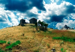 castle atop a hill