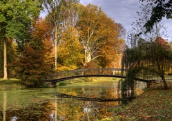 lovely bridge in a netherlands park