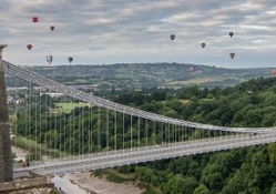 Balloons Over Bridge