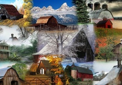 Collage of Old Barns