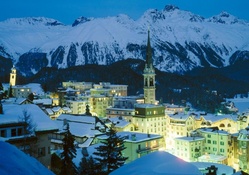 Swiss Village at Night