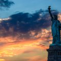 Statue of Liberty at Sunset