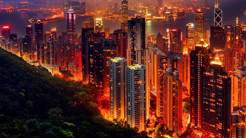 Hong Kong Night Cityscape