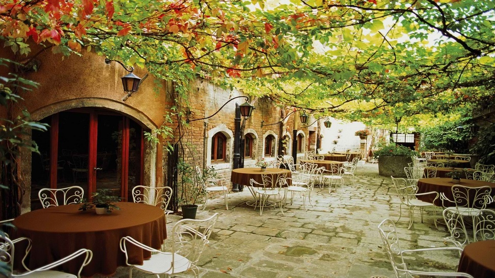 Outside Cafe in Italy