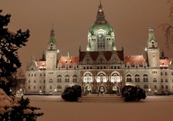 palace in hannover germany in winter