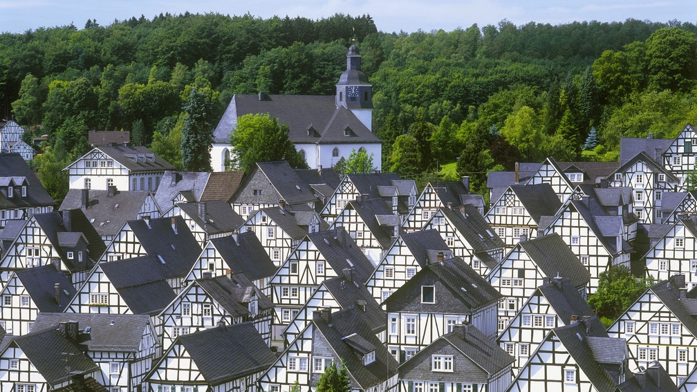 Rows of Houses in German City