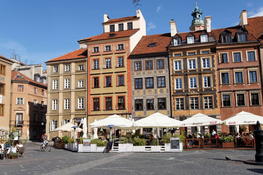 Old Town, Market Square in Warsaw, Poland