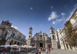 wonderful church plaza in cuba hdr