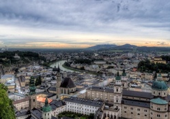 lovely view of salzburg austria hdr