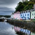 lovely town of portree on isle of skye scotland