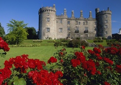 Castle and Rose garden in Ireland