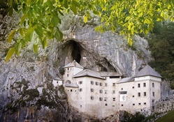 Castle built in front of the cave