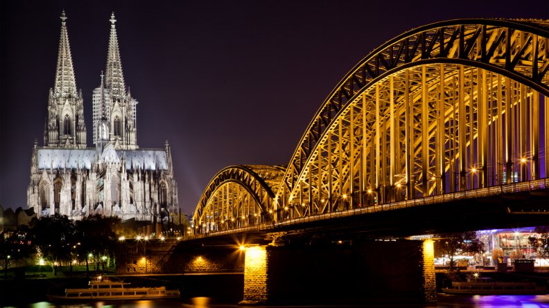Cologne, Germany Cathedral at Night