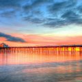 beautiful malibu pier at sunset hdr
