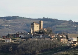 castle in the langhe piemonte region of italy