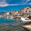 town on brac island croatia in the adriatic sea