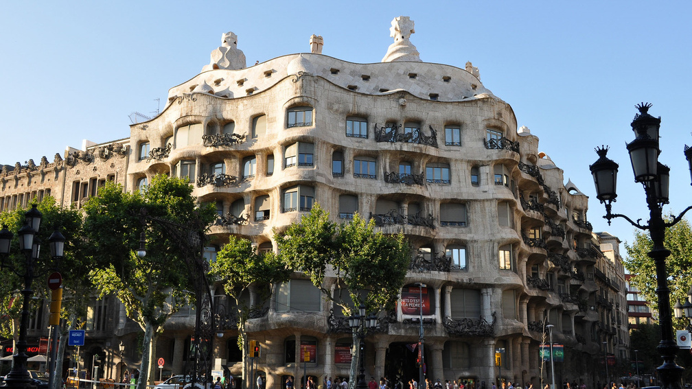 casa mila a gaudi building in barcelona
