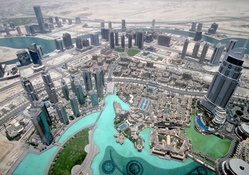top view of dubai cityscape