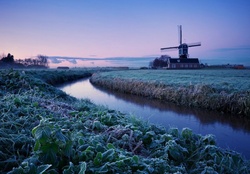 windmills in winter