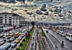 boulevard by the bay in istanbul hdr