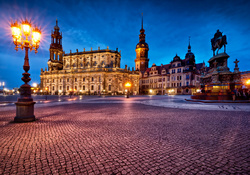 City of Dresden, Germany at Night