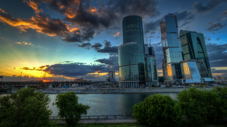 moscow international business center hdr