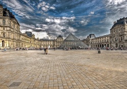 majestic louvre museum in paris hdr
