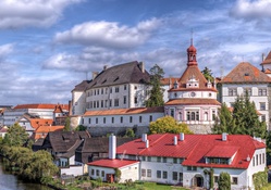 castle in a czech republic town hdr