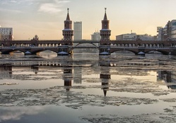 towers bridge on a frozen river