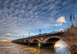 beautiful bridge in bordeaux france under gorgeous sky