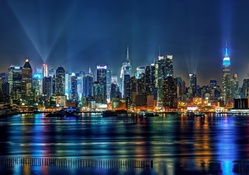 magical new york city in lights hdr