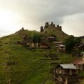 village of omalo in the tusheti hills georgia